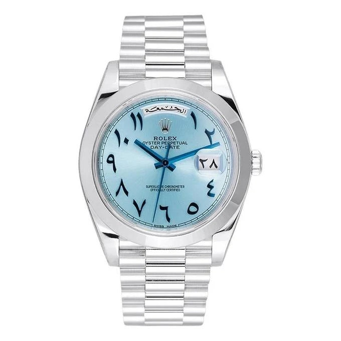 ROLEX DAY-DATE ICE BLUE ARABIC DIAL