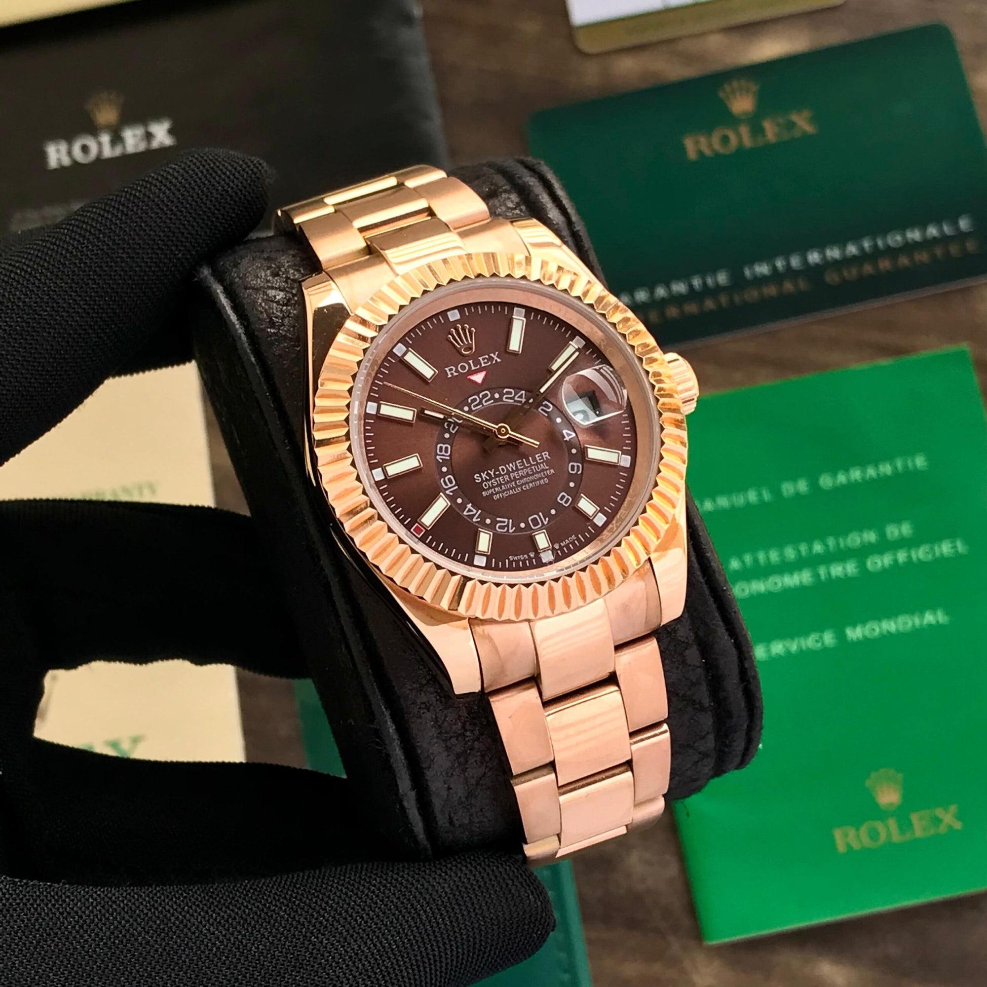 Rolex Sky-Dweller Or Rose – Cadran Marron