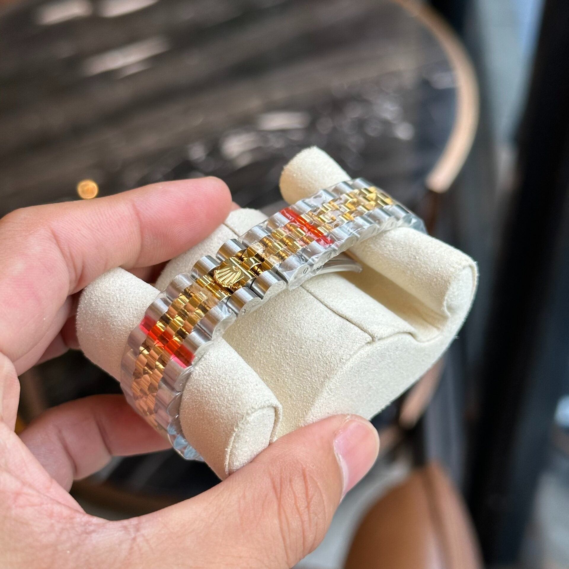 Rolex Datejust 31 – Demi Or Cadran Feuille Verte