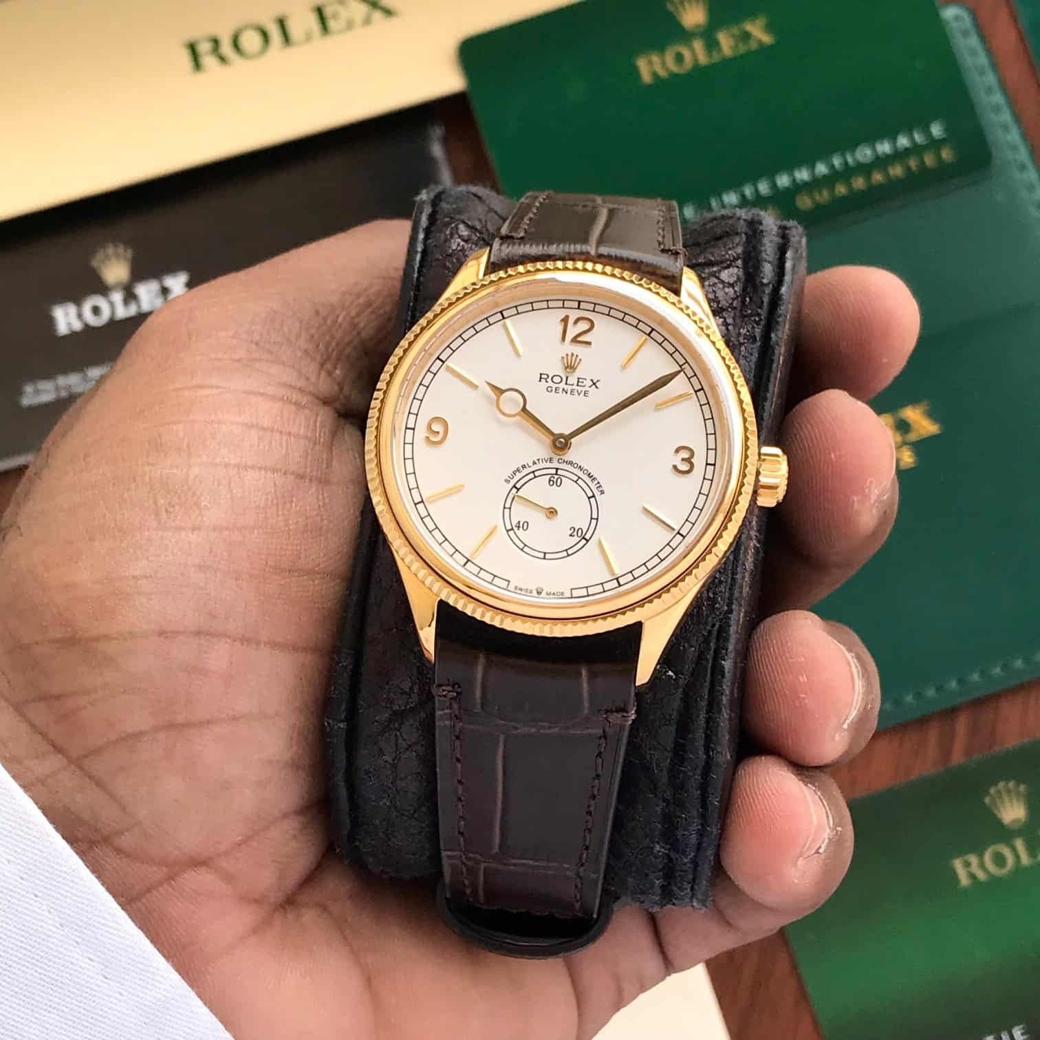 Rolex Perpetual 1908 – Or Jaune Cadran Blanc