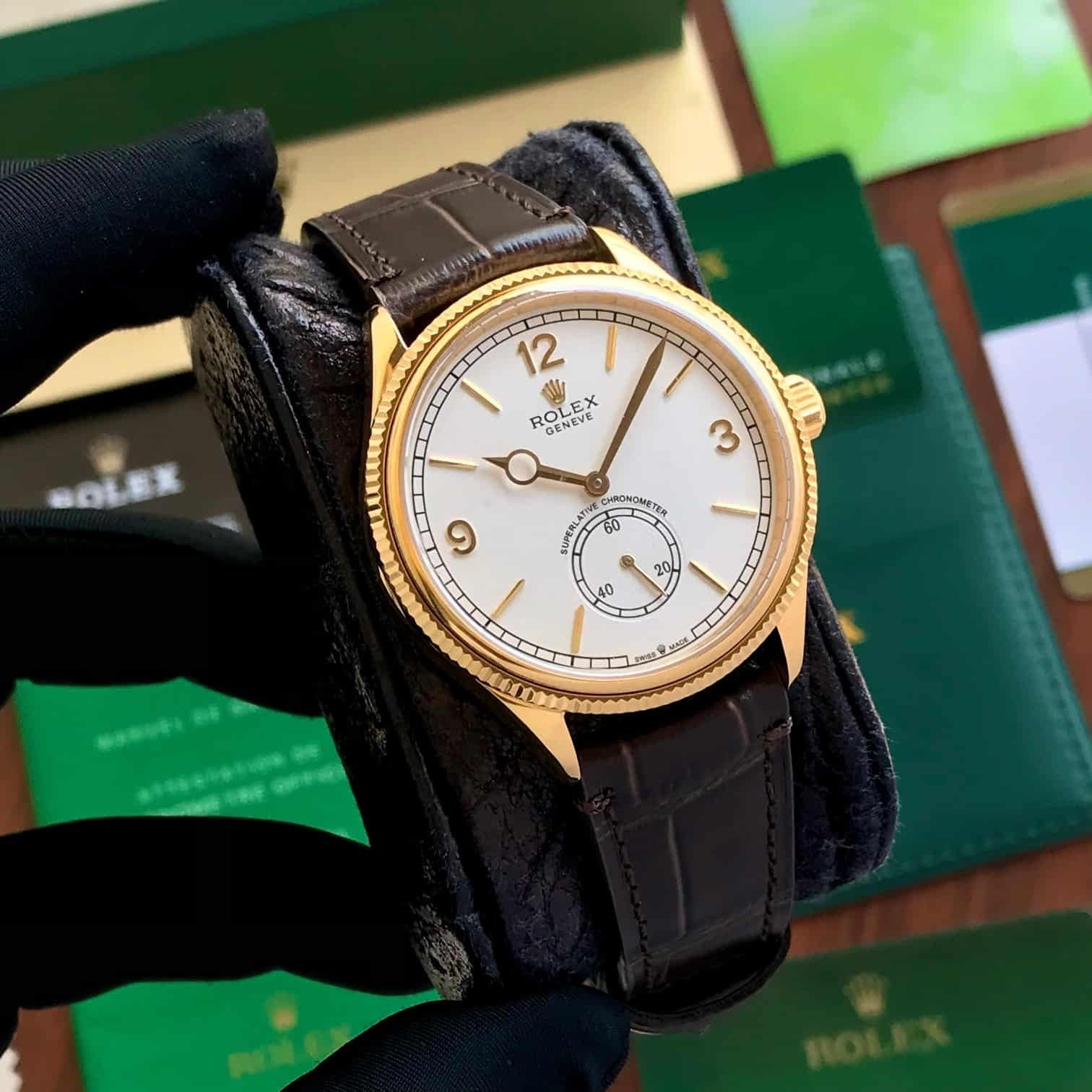 Rolex Perpetual 1908 – Or Jaune Cadran Blanc